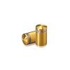 5/8'' Diameter X 3/4'' Barrel Length, Aluminum Rounded Head Standoffs, Gold Anodized Finish Easy Fasten Standoff (For Inside / Outside use) [Required Material Hole Size: 7/16'']