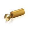 7/8'' Diameter X 1-3/4'' Barrel Length, Aluminum Rounded Head Standoffs, Gold Anodized Finish Easy Fasten Standoff (For Inside / Outside use) [Required Material Hole Size: 7/16'']