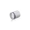 7/8'' Diameter X 3/4'' Barrel Length, Aluminum Rounded Head Standoffs, Clear Anodized Finish Easy Fasten Standoff (For Inside / Outside use) [Required Material Hole Size: 7/16'']