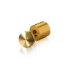 7/8'' Diameter X 3/4'' Barrel Length, Aluminum Rounded Head Standoffs, Gold Anodized Finish Easy Fasten Standoff (For Inside / Outside use) [Required Material Hole Size: 7/16'']