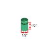 1/2'' Diameter X 1/2'' Barrel Length, Affordable Aluminum Standoffs, Green Anodized Finish Easy Fasten Standoff (For Inside / Outside use) [Required Material Hole Size: 3/8'']