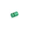 1/2'' Diameter X 1/2'' Barrel Length, Affordable Aluminum Standoffs, Green Anodized Finish Easy Fasten Standoff (For Inside / Outside use) [Required Material Hole Size: 3/8'']