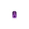 (Set of 4) 1/2'' Diameter X 1/2'' Barrel Length, Affordable Aluminum Standoffs, Purple Anodized Finish Standoff and (4) 2208Z Screw and (4) LANC1 Anchor for concrete/drywall (For Inside/Outside) [Required Material Hole Size: 3/8'']