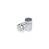 1/2'' Diameter X 1/2'' Barrel Length, Affordable Aluminum Standoffs, Silver Anodized Finish Easy Fasten Standoff (For Inside / Outside use) [Required Material Hole Size: 3/8'']