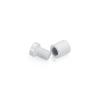 (Set of 4) 1/2'' Diameter X 1/2'' Barrel Length, Affordable Aluminum Standoffs, White Coated Finish Standoff and (4) 2208Z Screw and (4) LANC1 Anchor for concrete/drywall (For Inside/Outside) [Required Material Hole Size: 3/8'']