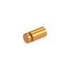 1/2'' Diameter X 3/4'' Barrel Length, Affordable Aluminum Standoffs, Gold Anodized Finish Easy Fasten Standoff (For Inside / Outside use) [Required Material Hole Size: 3/8'']