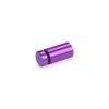(Set of 4) 1/2'' Diameter X 3/4'' Barrel Length, Affordable Aluminum Standoffs, Purple Anodized Finish Standoff and (4) 2208Z Screw and (4) LANC1 Anchor for concrete/drywall (For Inside/Outside) [Required Material Hole Size: 3/8'']