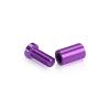 1/2'' Diameter X 3/4'' Barrel Length, Affordable Aluminum Standoffs, Purple Anodized Finish Easy Fasten Standoff (For Inside / Outside use) [Required Material Hole Size: 3/8'']