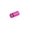 (Set of 4) 1/2'' Diameter X 3/4'' Barrel Length, Affordable Aluminum Standoffs, Rosy Pink Anodized Finish Standoff and (4) 2208Z Screw and (4) LANC1 Anchor for concrete/drywall (For Inside/Outside) [Required Material Hole Size: 3/8'']