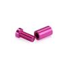 1/2'' Diameter X 3/4'' Barrel Length, Affordable Aluminum Standoffs, Rosy Pink Anodized Finish Easy Fasten Standoff (For Inside / Outside use) [Required Material Hole Size: 3/8'']
