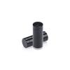 1/2'' Diameter X 1'' Barrel Length, Affordable Aluminum Standoffs, Black Anodized Finish Easy Fasten Standoff (For Inside / Outside use) [Required Material Hole Size: 3/8'']