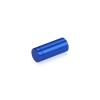 (Set of 4) 1/2'' Diameter X 1'' Barrel Length, Affordable Aluminum Standoffs, Blue Anodized Finish Standoff and (4) 2208Z Screw and (4) LANC1 Anchor for concrete/drywall (For Inside/Outside) [Required Material Hole Size: 3/8'']