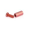 (Set of 4) 1/2'' Diameter X 1'' Barrel Length, Affordable Aluminum Standoffs, Copper Anodized Finish Standoff and (4) 2208Z Screw and (4) LANC1 Anchor for concrete/drywall (For Inside/Outside) [Required Material Hole Size: 3/8'']