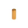 1/2'' Diameter X 1'' Barrel Length, Affordable Aluminum Standoffs, Gold Anodized Finish Easy Fasten Standoff (For Inside / Outside use) [Required Material Hole Size: 3/8'']