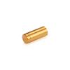 1/2'' Diameter X 1'' Barrel Length, Affordable Aluminum Standoffs, Gold Anodized Finish Easy Fasten Standoff (For Inside / Outside use) [Required Material Hole Size: 3/8'']