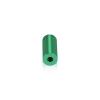 1/2'' Diameter X 1'' Barrel Length, Affordable Aluminum Standoffs, Green Anodized Finish Easy Fasten Standoff (For Inside / Outside use) [Required Material Hole Size: 3/8'']