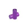 (Set of 4) 1/2'' Diameter X 1'' Barrel Length, Affordable Aluminum Standoffs, Purple Anodized Finish Standoff and (4) 2208Z Screw and (4) LANC1 Anchor for concrete/drywall (For Inside/Outside) [Required Material Hole Size: 3/8'']