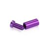 (Set of 4) 1/2'' Diameter X 1'' Barrel Length, Affordable Aluminum Standoffs, Purple Anodized Finish Standoff and (4) 2208Z Screw and (4) LANC1 Anchor for concrete/drywall (For Inside/Outside) [Required Material Hole Size: 3/8'']