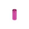 (Set of 4) 1/2'' Diameter X 1'' Barrel Length, Affordable Aluminum Standoffs, Rosy Pink Anodized Finish Standoff and (4) 2208Z Screw and (4) LANC1 Anchor for concrete/drywall (For Inside/Outside) [Required Material Hole Size: 3/8'']