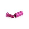 1/2'' Diameter X 1'' Barrel Length, Affordable Aluminum Standoffs, Rosy Pink Anodized Finish Easy Fasten Standoff (For Inside / Outside use) [Required Material Hole Size: 3/8'']