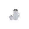 1/2'' Diameter X 1'' Barrel Length, Affordable Aluminum Standoffs, Silver Anodized Finish Easy Fasten Standoff (For Inside / Outside use) [Required Material Hole Size: 3/8'']