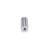 1/2'' Diameter X 1'' Barrel Length, Affordable Aluminum Standoffs, Silver Anodized Finish Easy Fasten Standoff (For Inside / Outside use) [Required Material Hole Size: 3/8'']