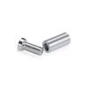 1/2'' Diameter X 1'' Barrel Length, Affordable Aluminum Standoffs, Silver Anodized Finish Easy Fasten Standoff (For Inside / Outside use) [Required Material Hole Size: 3/8'']