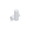 1/2'' Diameter X 1'' Barrel Length, Affordable Aluminum Standoffs, White Coated Finish Easy Fasten Standoff (For Inside / Outside use) [Required Material Hole Size: 3/8'']