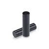 (Set of 4) 1/2'' Diameter X 1-1/2'' Barrel Length, Affordable Aluminum Standoffs, Black Anodized Finish Standoff and (4) 2208Z Screw and (4) LANC1 Anchor for concrete/drywall (For Inside/Outside) [Required Material Hole Size: 3/8'']