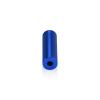 (Set of 4) 1/2'' Diameter X 1-1/2'' Barrel Length, Affordable Aluminum Standoffs, Blue Anodized Finish Standoff and (4) 2208Z Screw and (4) LANC1 Anchor for concrete/drywall (For Inside/Outside) [Required Material Hole Size: 3/8'']