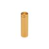 (Set of 4) 1/2'' Diameter X 1-1/2'' Barrel Length, Affordable Aluminum Standoffs, Gold Anodized Finish Standoff and (4) 2208Z Screw and (4) LANC1 Anchor for concrete/drywall (For Inside/Outside) [Required Material Hole Size: 3/8'']