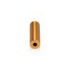 1/2'' Diameter X 1-1/2'' Barrel Length, Affordable Aluminum Standoffs, Gold Anodized Finish Easy Fasten Standoff (For Inside / Outside use) [Required Material Hole Size: 3/8'']