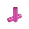 1/2'' Diameter X 1-1/2'' Barrel Length, Affordable Aluminum Standoffs, Rosy Pink Anodized Finish Easy Fasten Standoff (For Inside / Outside use) [Required Material Hole Size: 3/8'']