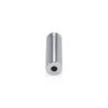 (Set of 4) 1/2'' Diameter X 1-1/2'' Barrel Length, Affordable Aluminum Standoffs, Silver Anodized Finish Standoff and (4) 2208Z Screw and (4) LANC1 Anchor for concrete/drywall (For Inside/Outside) [Required Material Hole Size: 3/8'']