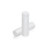 (Set of 4) 1/2'' Diameter X 1-1/2'' Barrel Length, Affordable Aluminum Standoffs, White Coated Finish Standoff and (4) 2208Z Screw and (4) LANC1 Anchor for concrete/drywall (For Inside/Outside) [Required Material Hole Size: 3/8'']