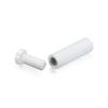 1/2'' Diameter X 1-1/2'' Barrel Length, Affordable Aluminum Standoffs, White Coated Finish Easy Fasten Standoff (For Inside / Outside use) [Required Material Hole Size: 3/8'']