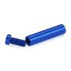 1/2'' Diameter X 2'' Barrel Length, Affordable Aluminum Standoffs, Blue Anodized Finish Easy Fasten Standoff (For Inside / Outside use) [Required Material Hole Size: 3/8'']