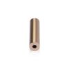 (Set of 4) 1/2'' Diameter X 2'' Barrel Length, Affordable Aluminum Standoffs, Champagne Anodized Finish Standoff and (4) 2208Z Screw and (4) LANC1 Anchor for concrete/drywall (For Inside/Outside) [Required Material Hole Size: 3/8'']