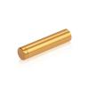 1/2'' Diameter X 2'' Barrel Length, Affordable Aluminum Standoffs, Gold Anodized Finish Easy Fasten Standoff (For Inside / Outside use) [Required Material Hole Size: 3/8'']