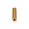 (Set of 4) 1/2'' Diameter X 2'' Barrel Length, Affordable Aluminum Standoffs, Gold Anodized Finish Standoff and (4) 2208Z Screw and (4) LANC1 Anchor for concrete/drywall (For Inside/Outside) [Required Material Hole Size: 3/8'']