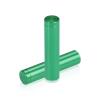 1/2'' Diameter X 2'' Barrel Length, Affordable Aluminum Standoffs, Green Anodized Finish Easy Fasten Standoff (For Inside / Outside use) [Required Material Hole Size: 3/8'']