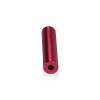 (Set of 4) 1/2'' Diameter X 2'' Barrel Length, Affordable Aluminum Standoffs, Cherry Red Anodized Finish Standoff and (4) 2208Z Screw and (4) LANC1 Anchor for concrete/drywall (For Inside/Outside) [Required Material Hole Size: 3/8'']