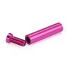 1/2'' Diameter X 2'' Barrel Length, Affordable Aluminum Standoffs, Rosy Pink Anodized Finish Easy Fasten Standoff (For Inside / Outside use) [Required Material Hole Size: 3/8'']