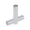 (Set of 4) 1/2'' Diameter X 2'' Barrel Length, Affordable Aluminum Standoffs, Silver Anodized Finish Standoff and (4) 2208Z Screw and (4) LANC1 Anchor for concrete/drywall (For Inside/Outside) [Required Material Hole Size: 3/8'']