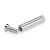 1/2'' Diameter X 2'' Barrel Length, Affordable Aluminum Standoffs, Silver Anodized Finish Easy Fasten Standoff (For Inside / Outside use) [Required Material Hole Size: 3/8'']