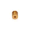 5/8'' Diameter X 1/2'' Barrel Length, Affordable Aluminum Standoffs, Gold Anodized Finish Easy Fasten Standoff (For Inside / Outside use) [Required Material Hole Size: 7/16'']