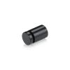 (Set of 4) 5/8'' Diameter X 3/4'' Barrel Length, Affordable Aluminum Standoffs, Black Anodized Finish Standoff and (4) 2208Z Screw and (4) LANC1 Anchor for concrete/drywall (For Inside/Outside) [Required Material Hole Size: 7/16'']