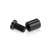 5/8'' Diameter X 3/4'' Barrel Length, Affordable Aluminum Standoffs, Black Anodized Finish Easy Fasten Standoff (For Inside / Outside use) [Required Material Hole Size: 7/16'']