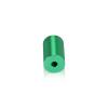 (Set of 4) 5/8'' Diameter X 1'' Barrel Length, Affordable Aluminum Standoffs, Green Anodized Finish Standoff and (4) 2208Z Screw and (4) LANC1 Anchor for concrete/drywall (For Inside/Outside) [Required Material Hole Size: 7/16'']