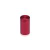 5/8'' Diameter X 1'' Barrel Length, Affordable Aluminum Standoffs, Cherry Red Anodized Finish Easy Fasten Standoff (For Inside / Outside use) [Required Material Hole Size: 7/16'']